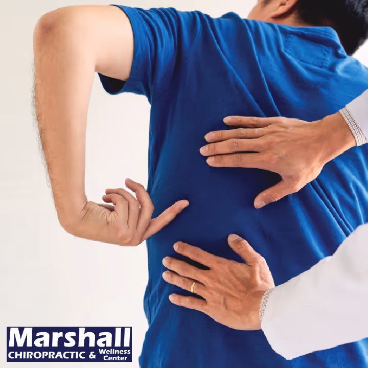 client showing chiropractor back pain