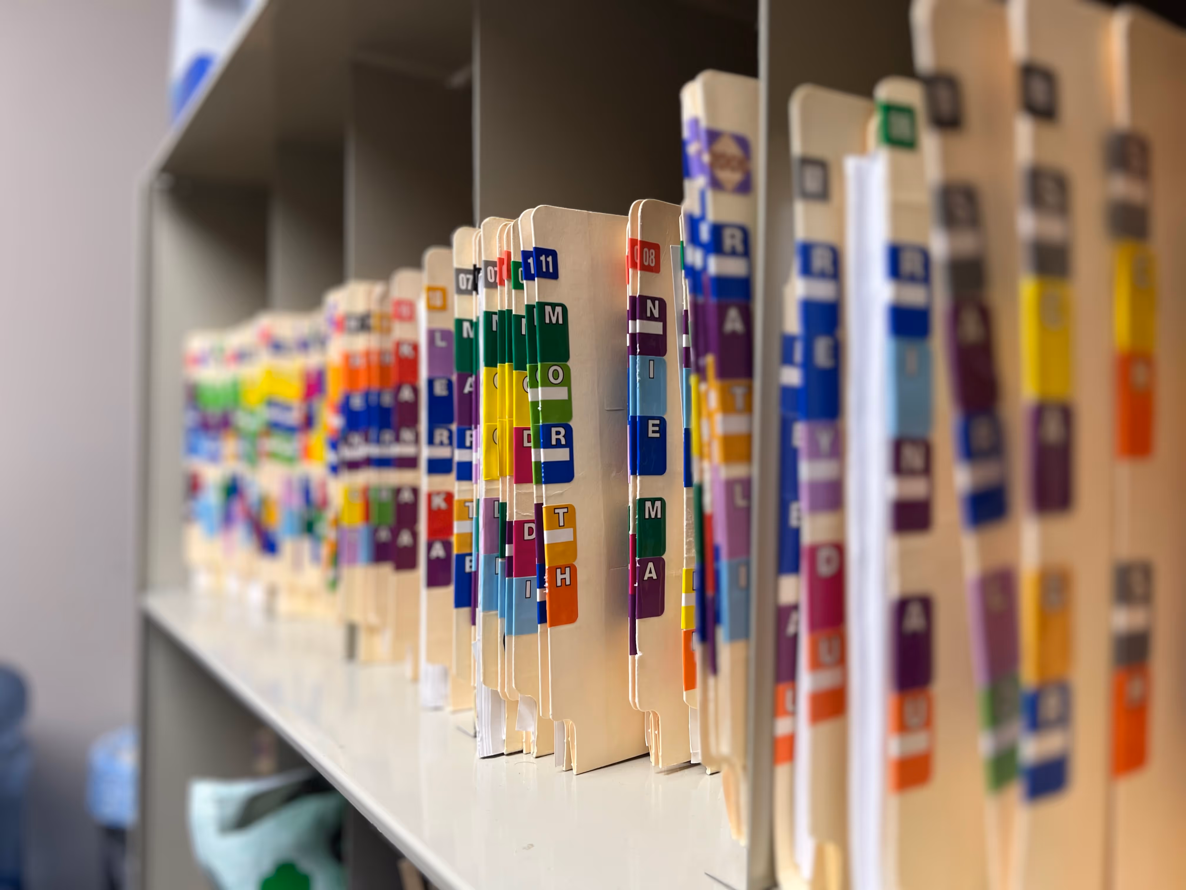 chiropractor paperwork in files