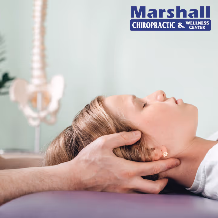 student athlete getting adjusted