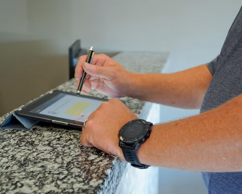 patient signing into office