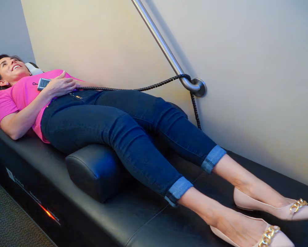 patient on roller table