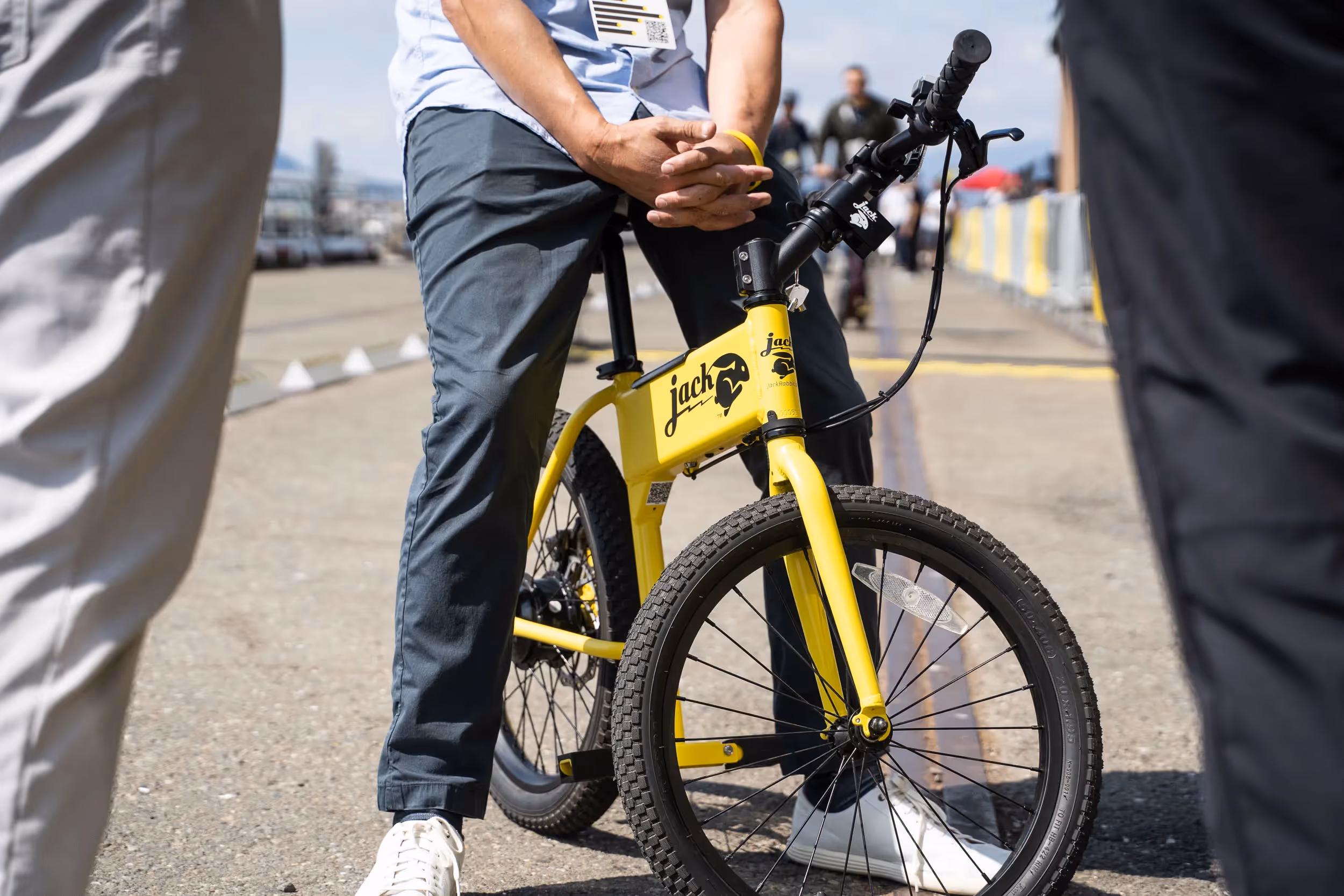Jackrabbit micro ebike on the Micromobility America 2022 test track