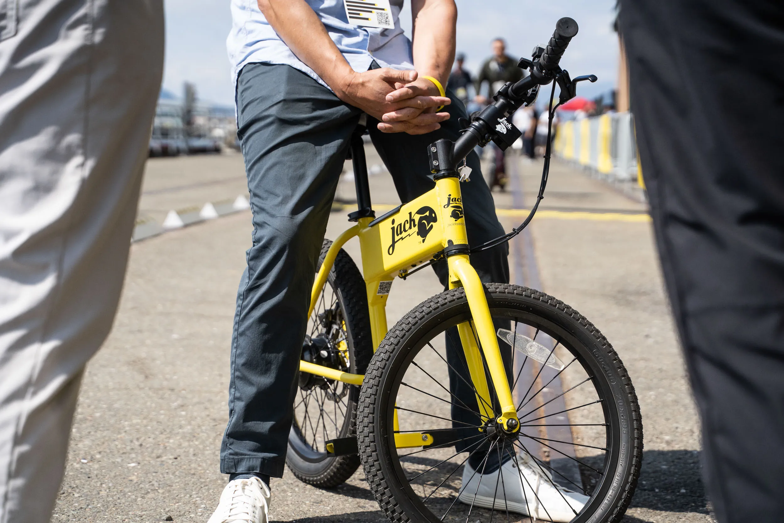 Jackrabbit micro ebike on the Micromobility America 2022 test track
