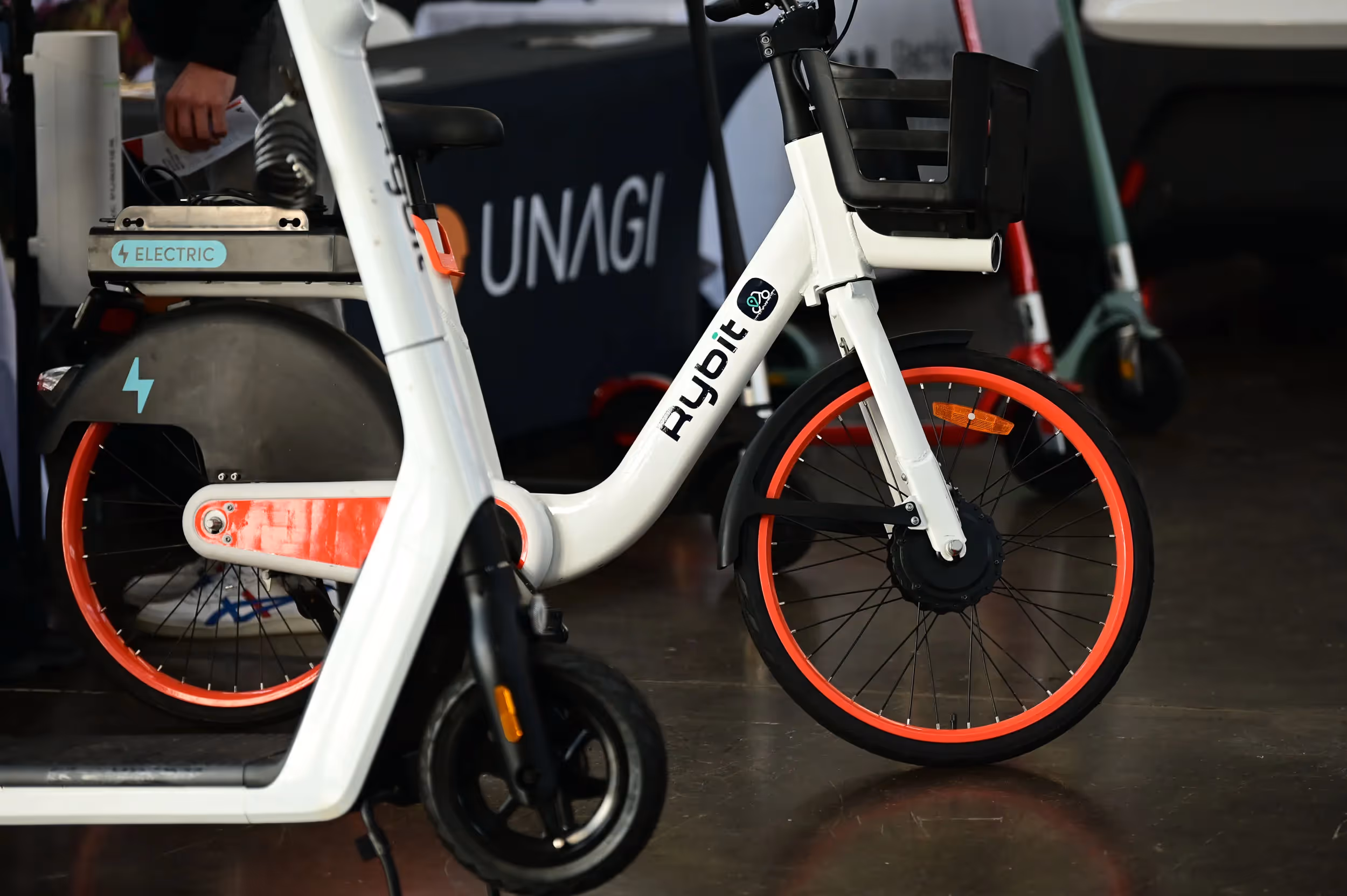 Rybit ebike and electric scooter on display at Micromobility America 2022