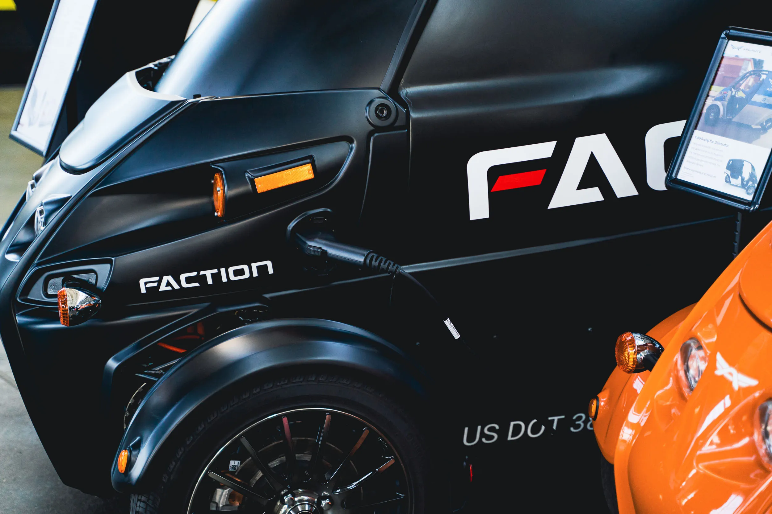 Faction autonomous vehicle on display at Micromobility America 2022