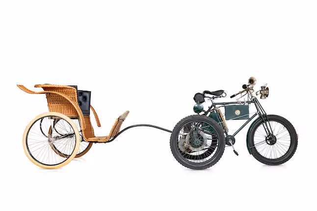 1898 Cudell De Dion 2hp Tricycle with 'Lady's Attachment' Trailer Frame no. 532 Engine no. 532 image 1