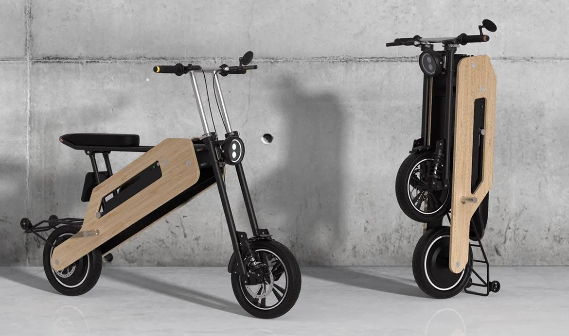 REINOVA TO-MOVE, ELECTRIC SCOOTER MADE IN BAMBOO - Auto&Design