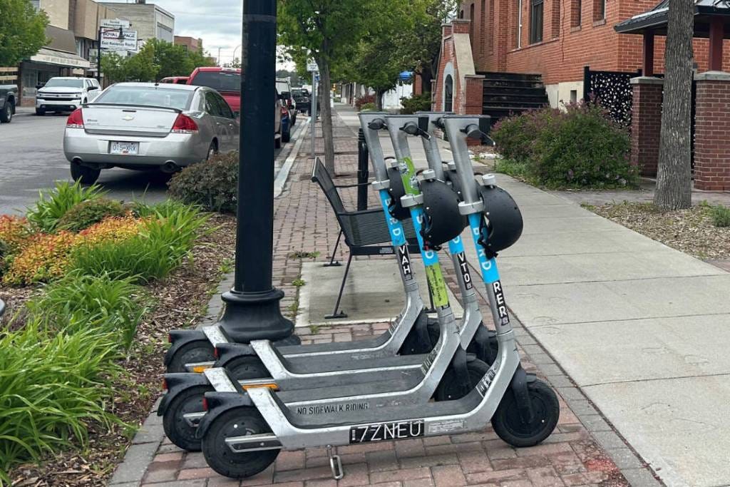 The Bird e-scooter program wrapped up in early November 2025, with the total number of rides increasing three per cent over 2024. (City of Cranbrook handout)