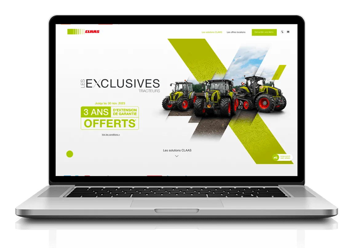 projet claas les exclusives  webflow no-code