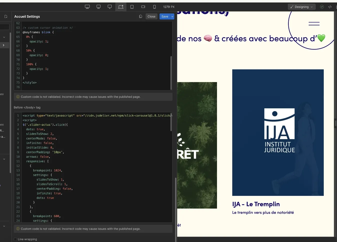 Visuel aide et support sur webflow technique