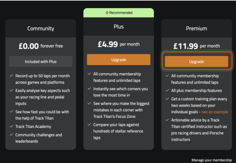 Click on Upgrade to use voucher code 