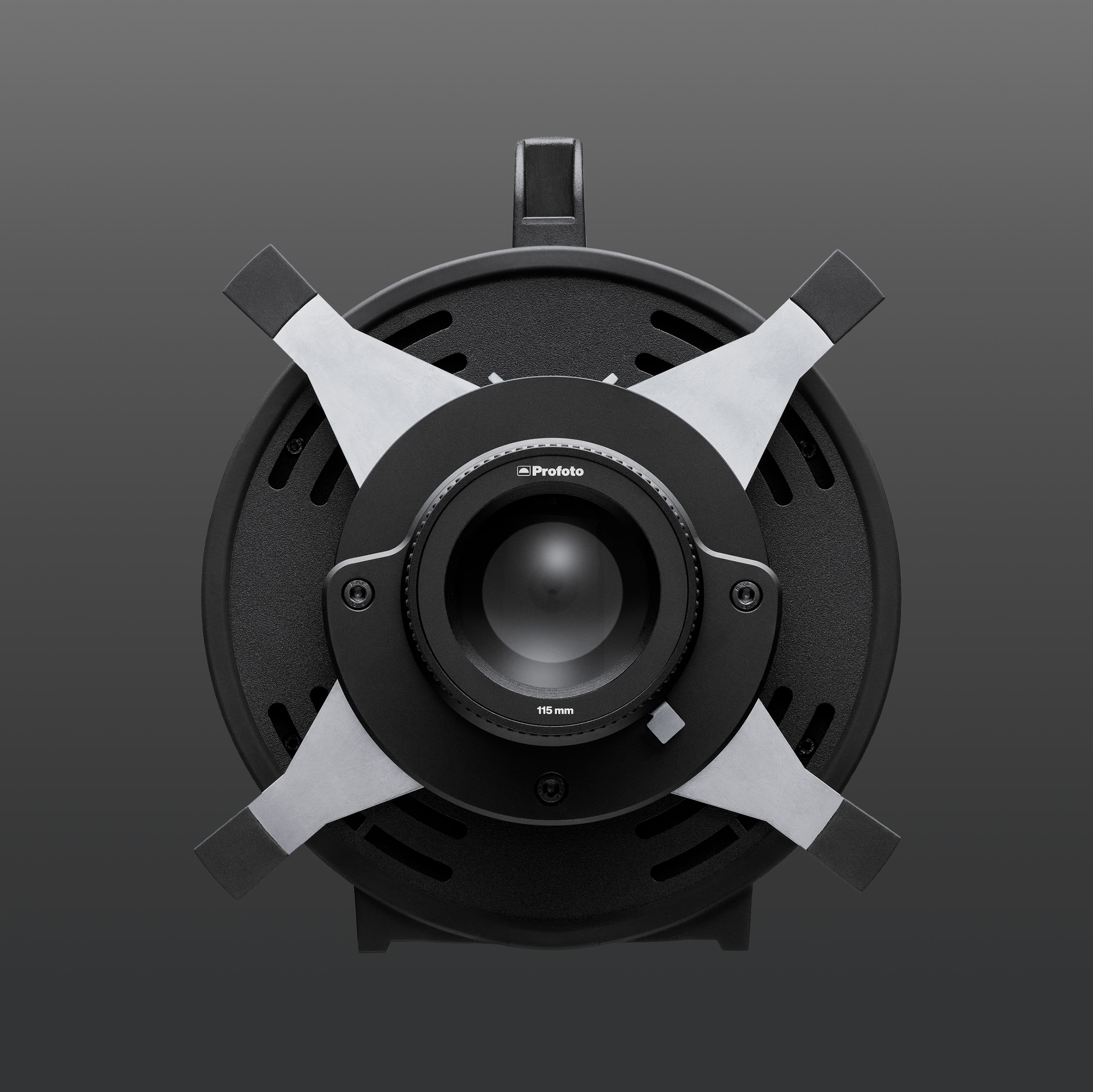 En produktbild på profotos fotograferingstillbehör med svart grå bakgrund
