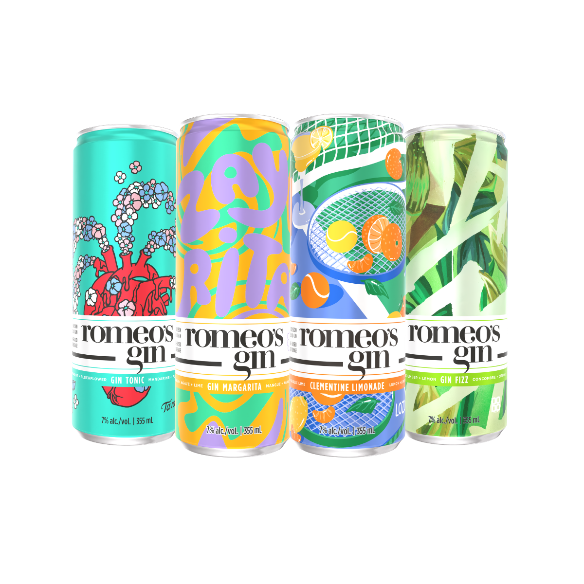 The collection of ready-to-drink cocktails