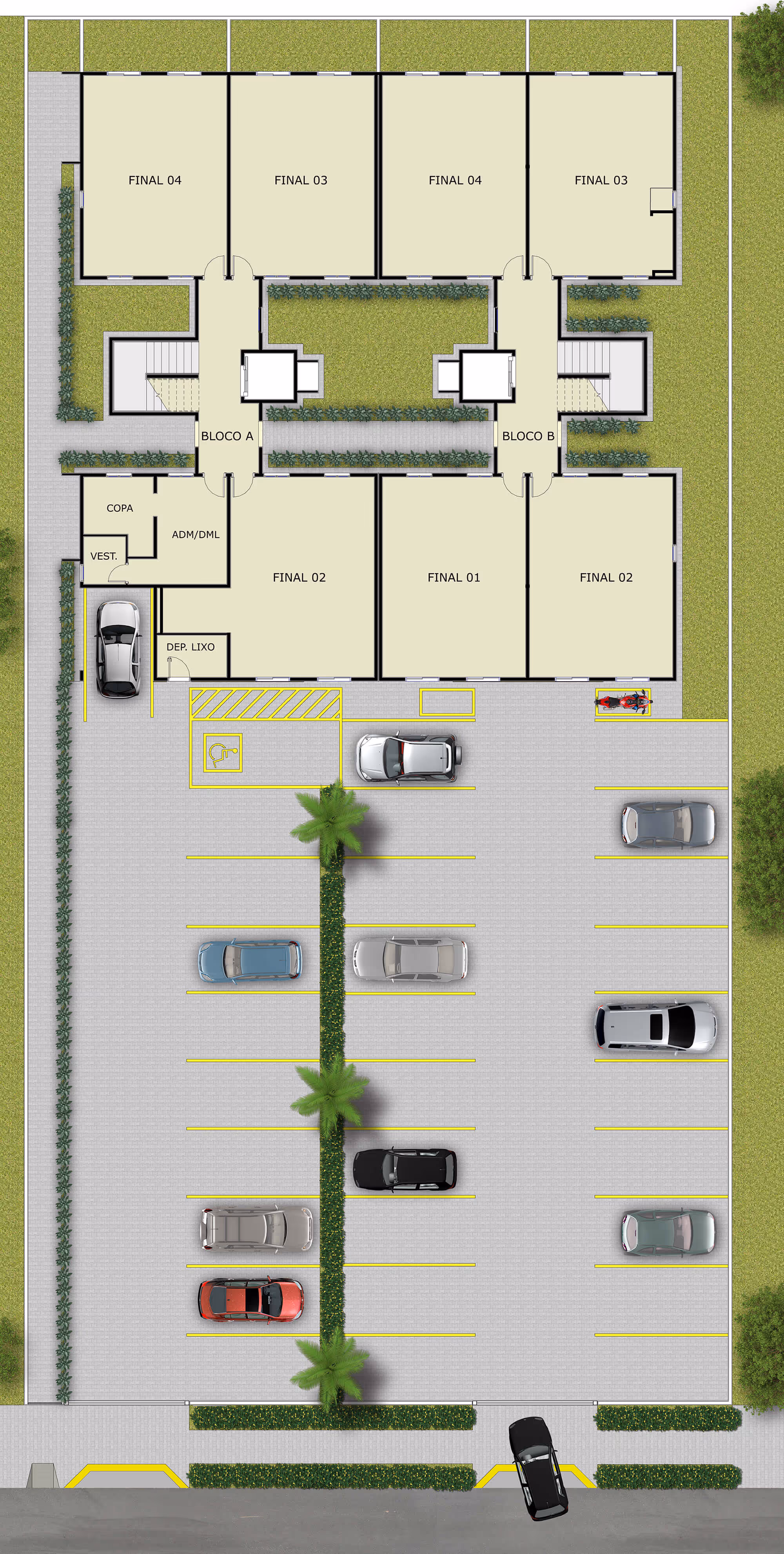 Implantação do térreo