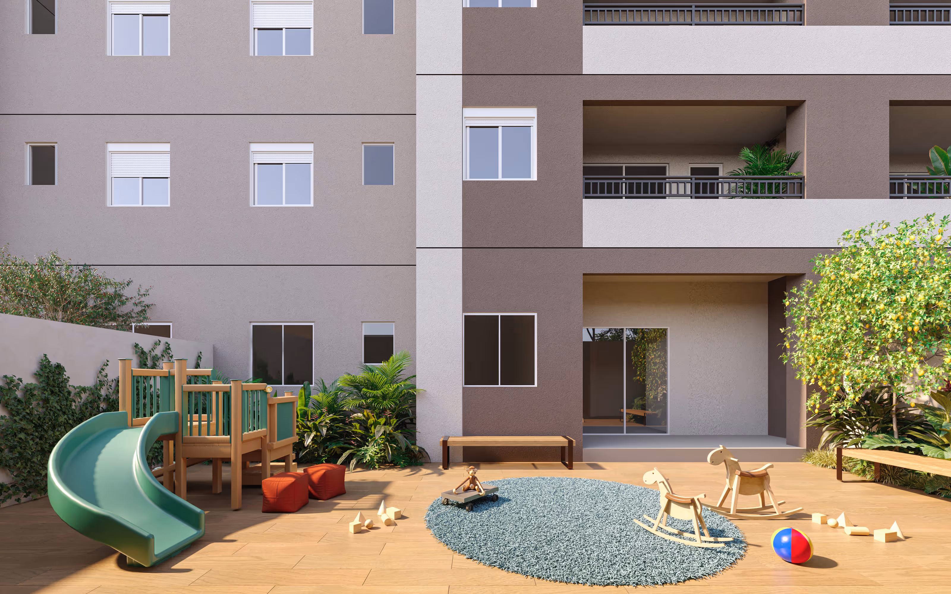 Perspectiva ilustrada do playground