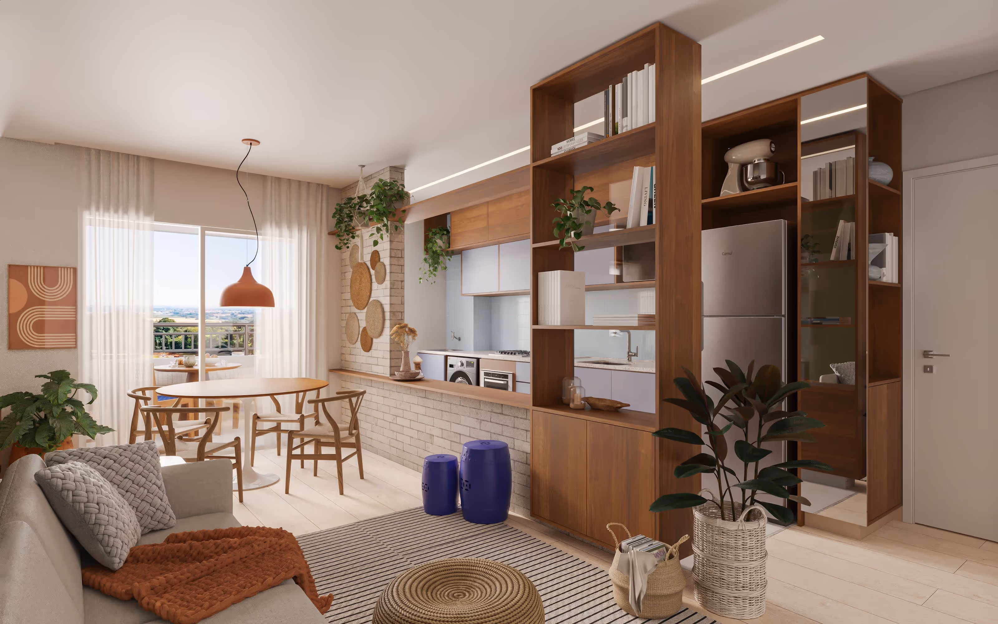 Perspectiva ilustrada do terraço