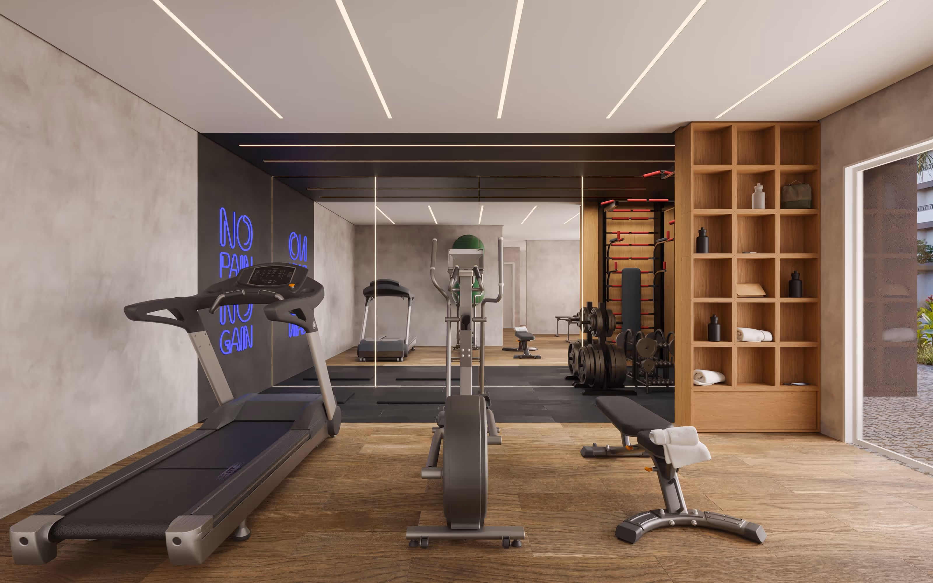 Perspectiva ilustrada do fitness