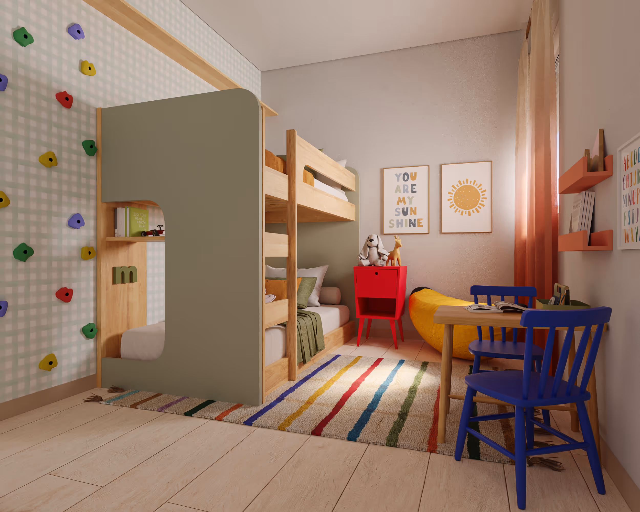 Perspectiva ilustrada do quarto