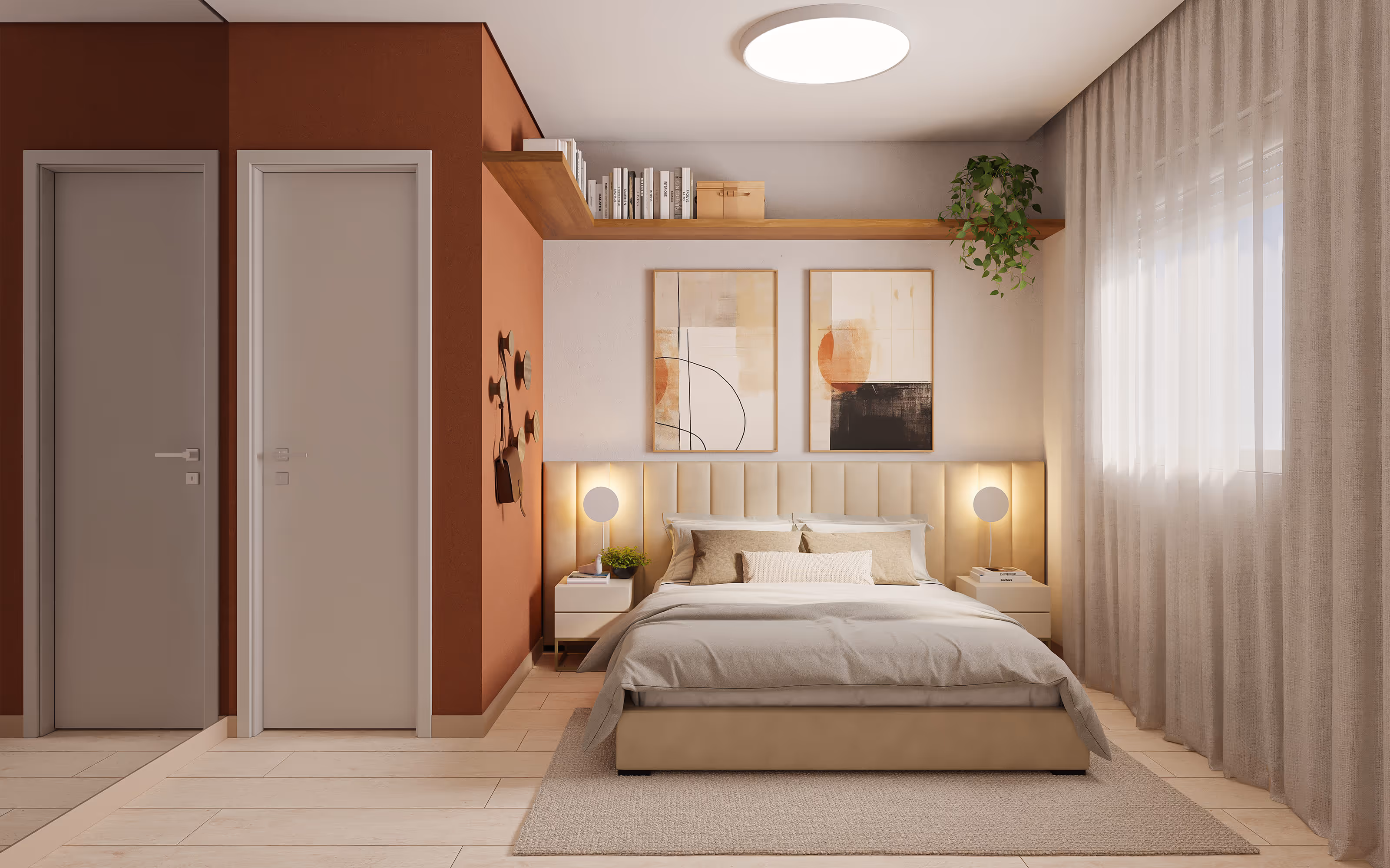 Perspectiva ilustrada da suíte