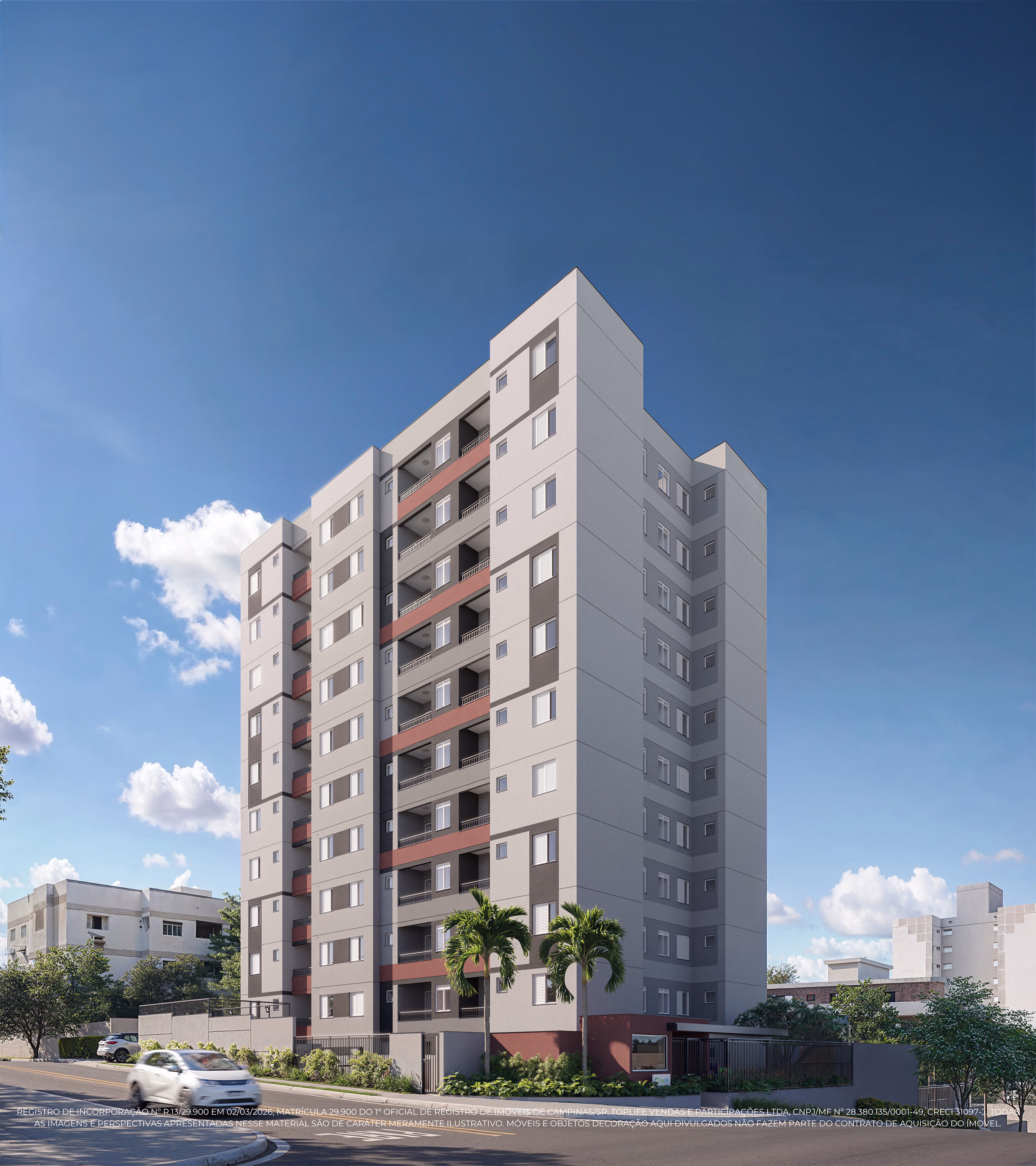 Perspectiva ilustrada da fachada