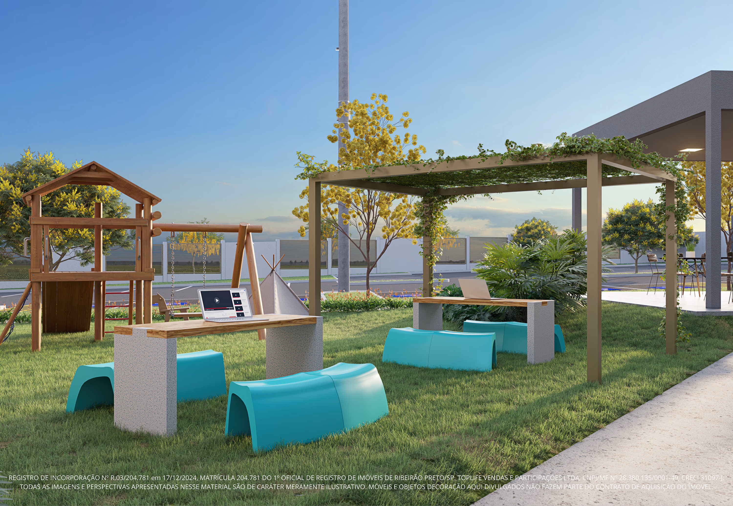 Perspectiva ilustrada do wi-fi zone