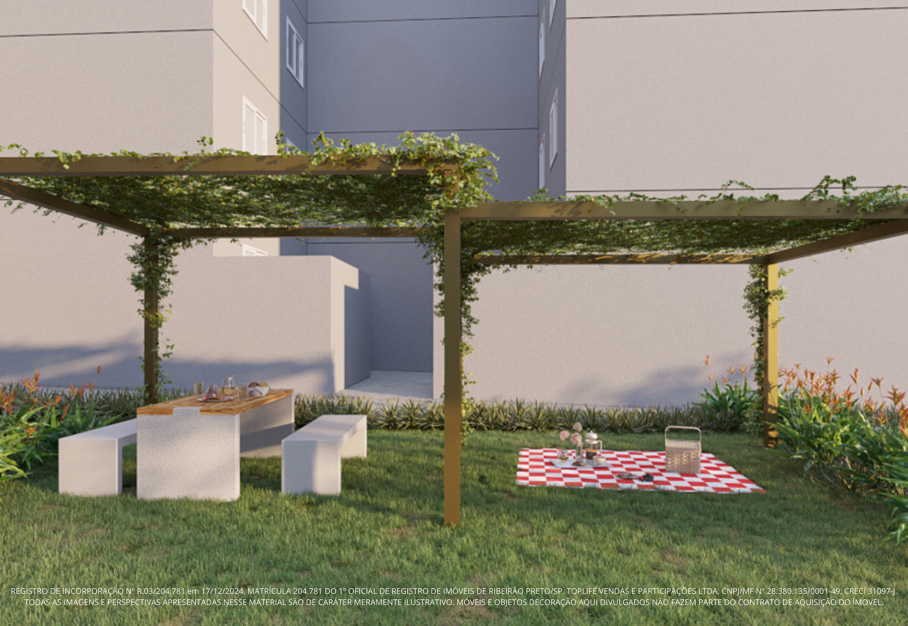 Perspectiva ilustrada do piquenique