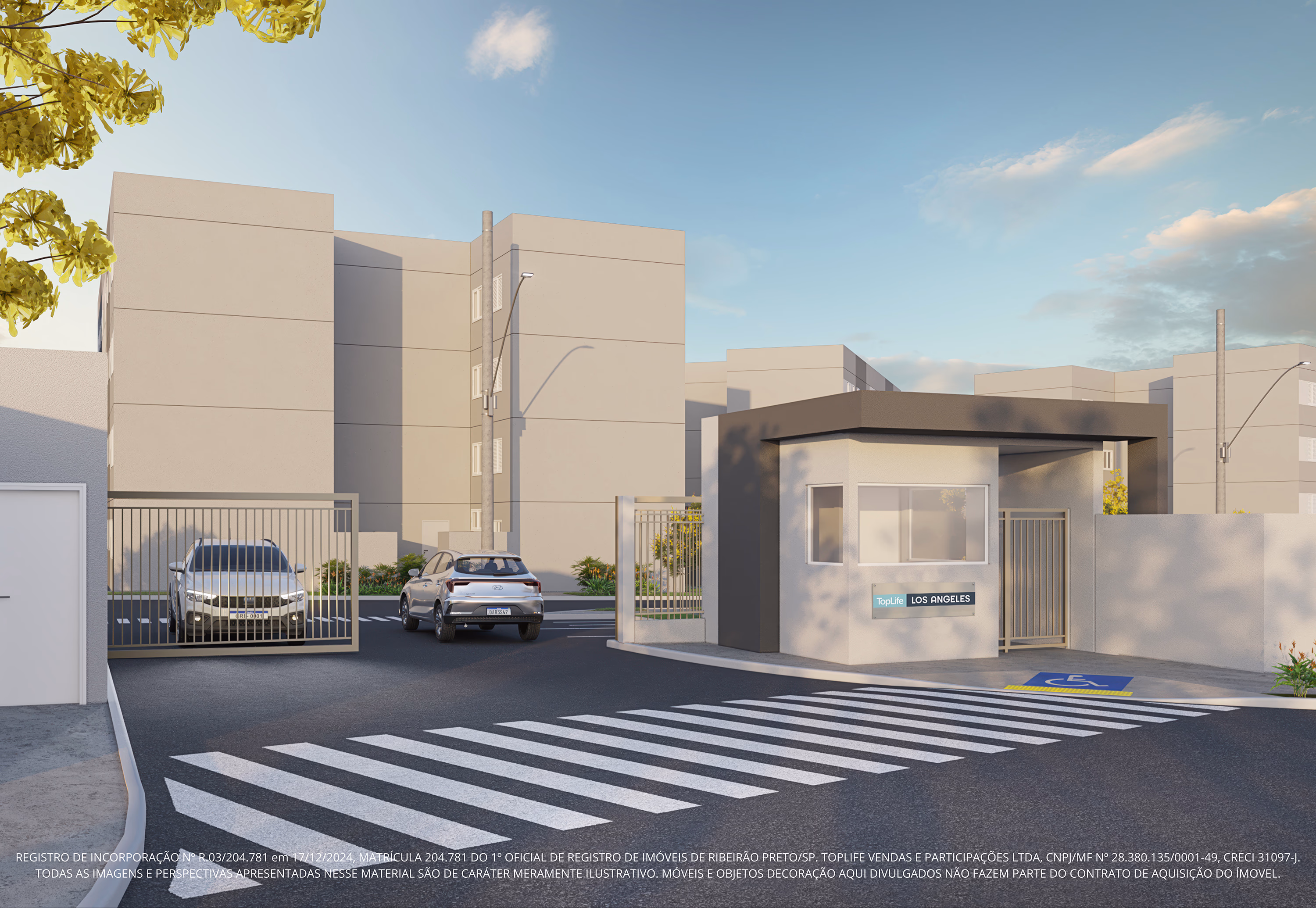 Perspectiva ilustrada da portaria