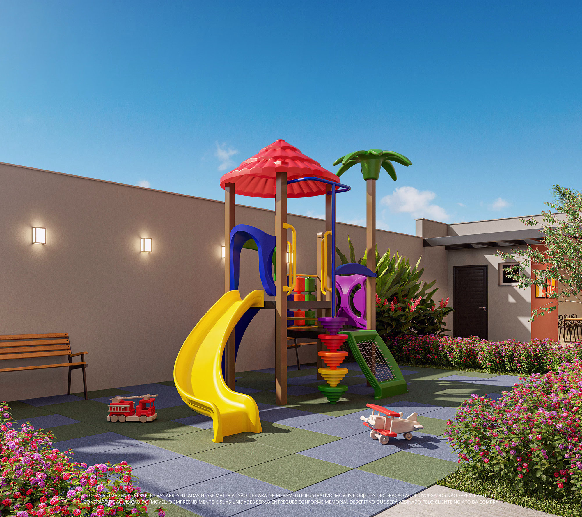 Perspectiva ilustrada do playground