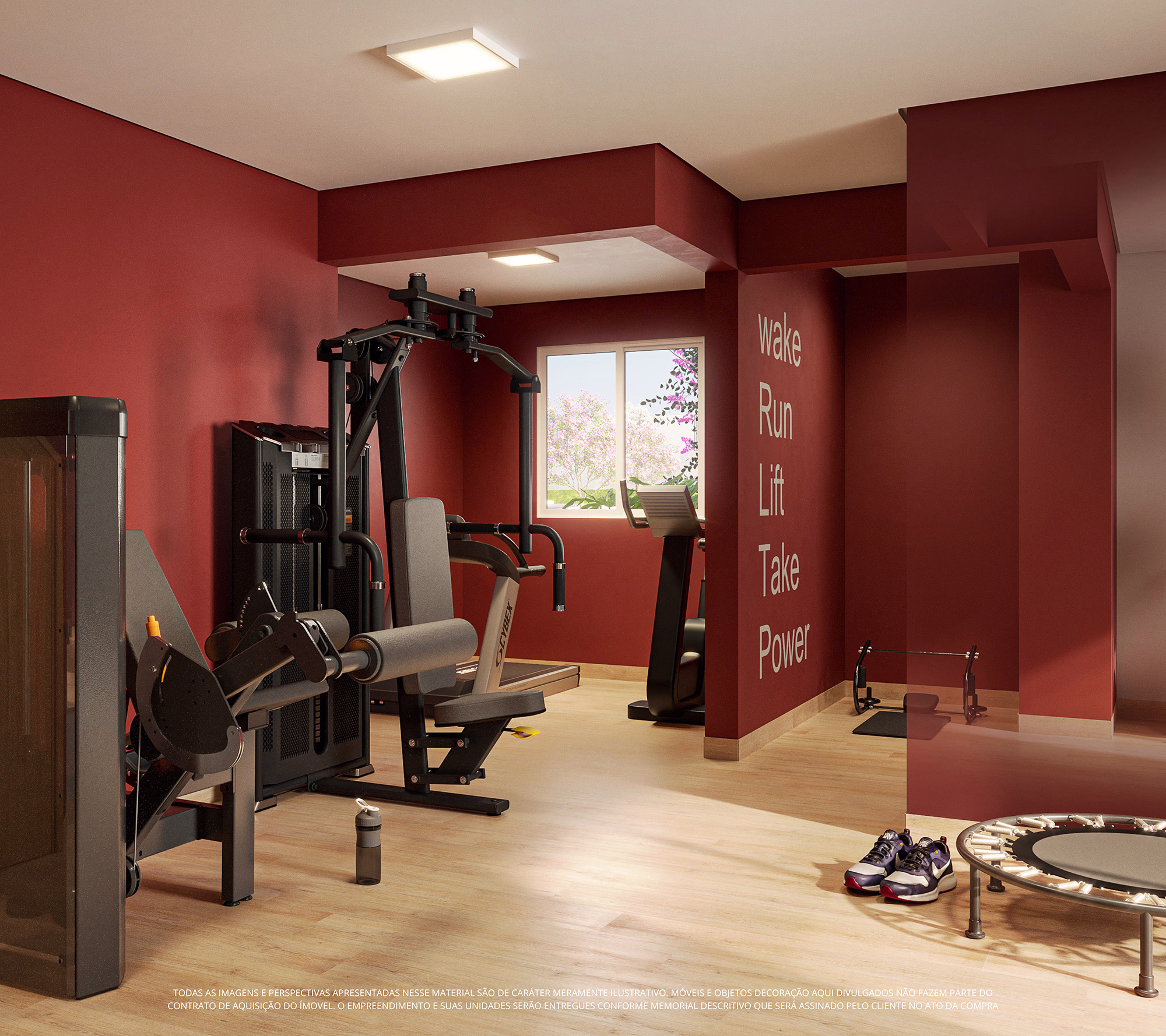 Perspectiva ilustrada do fitness