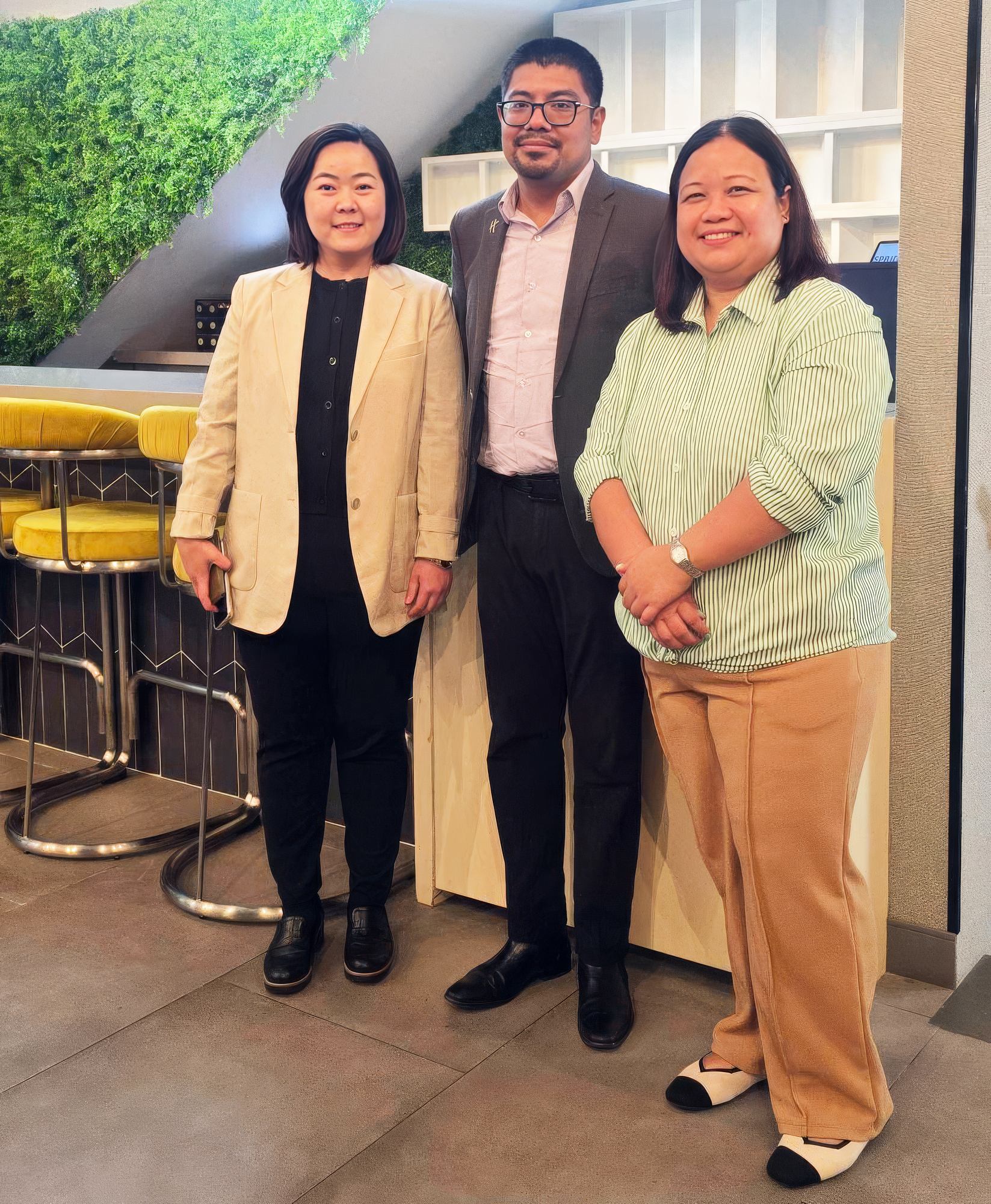 Team members from the Holiday Inn New York City - Times Square get ready to relax with massages at the SpringHill Suites Manhattan Times Square during M&R’s ‘Wellness Week.’