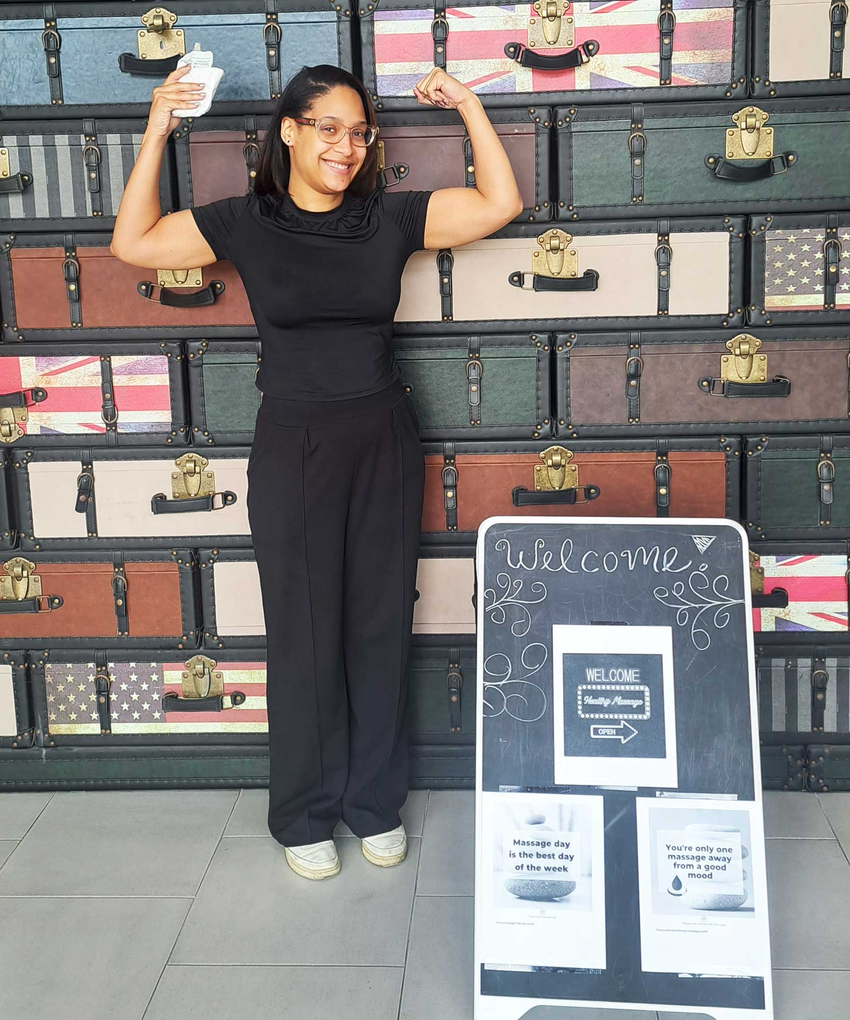 Guest Service Agent Genesis Francian at the Comfort Inn JFK Airport embraces fitness during ‘Wellness Week.’