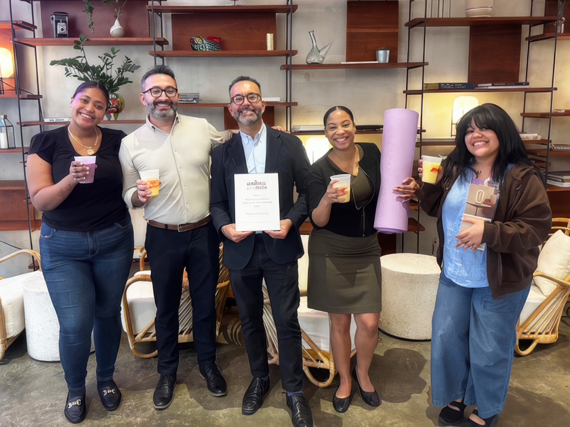 Enjoying the smoothie station at Hotel Alameda High Line during ‘Wellness Week’.