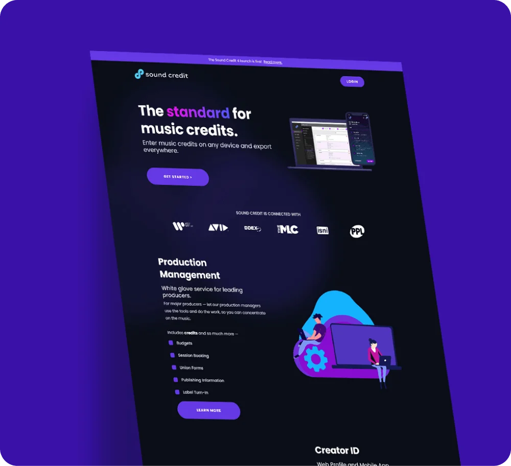 Sound Credit website