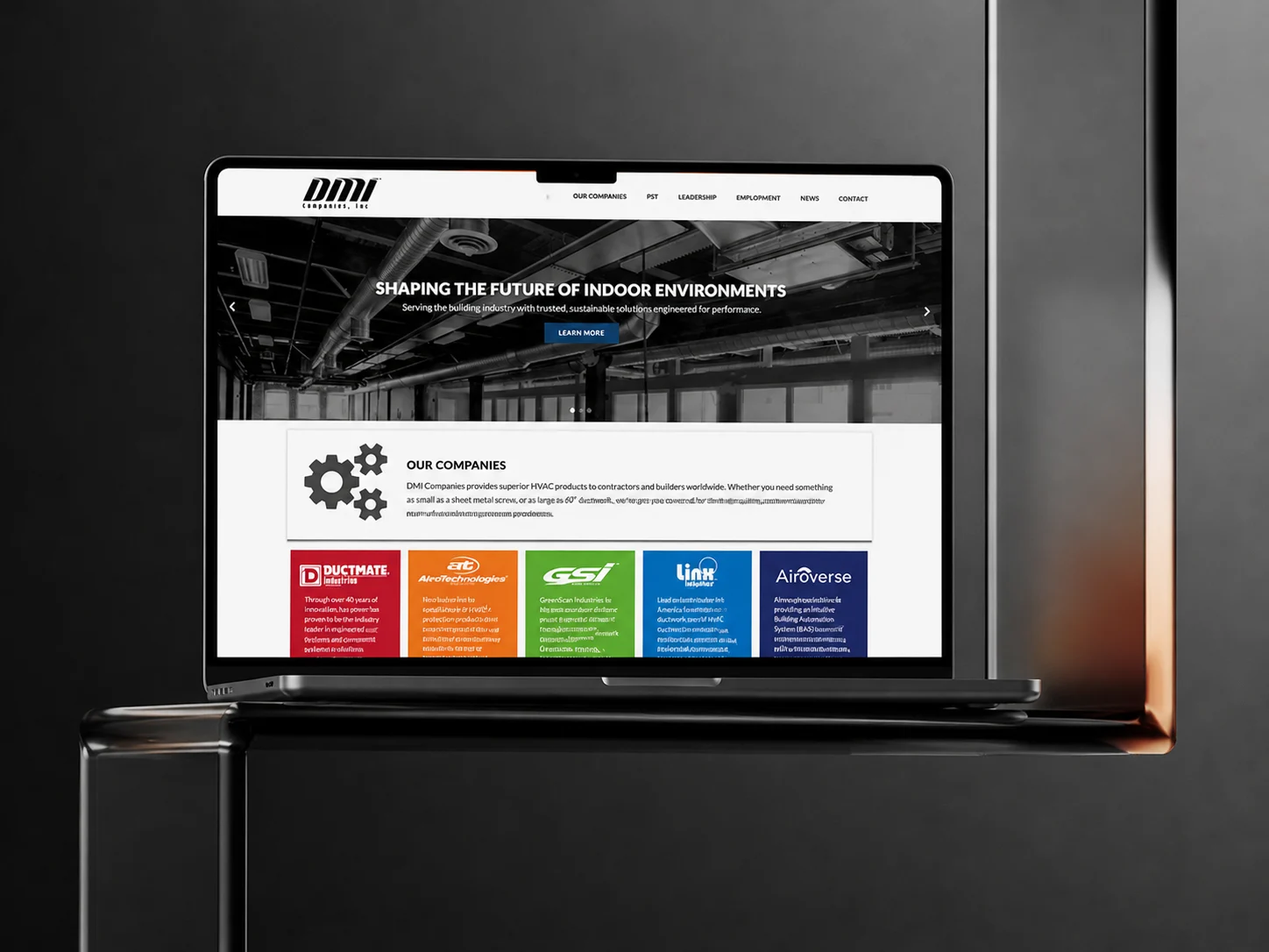 Ductmate Industries website homepage