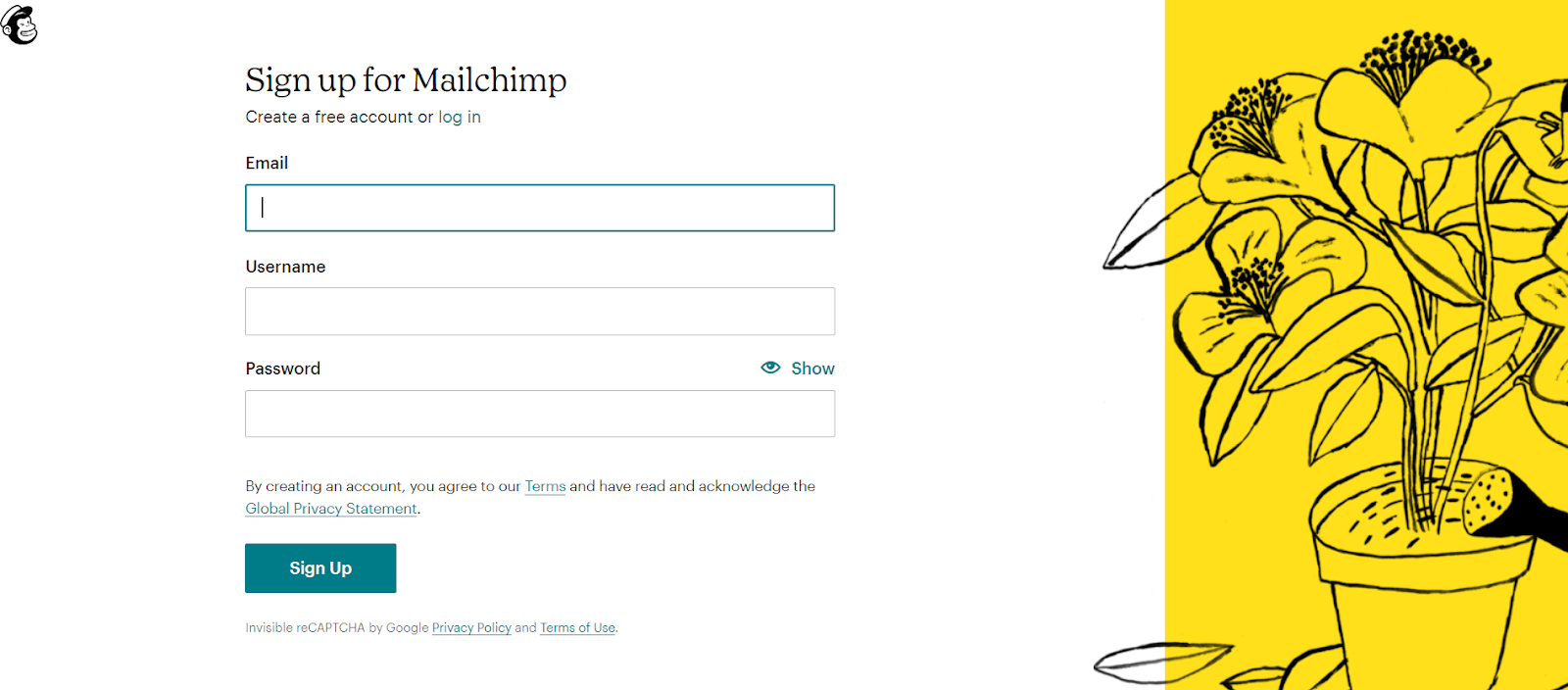 mailchimp sign up form