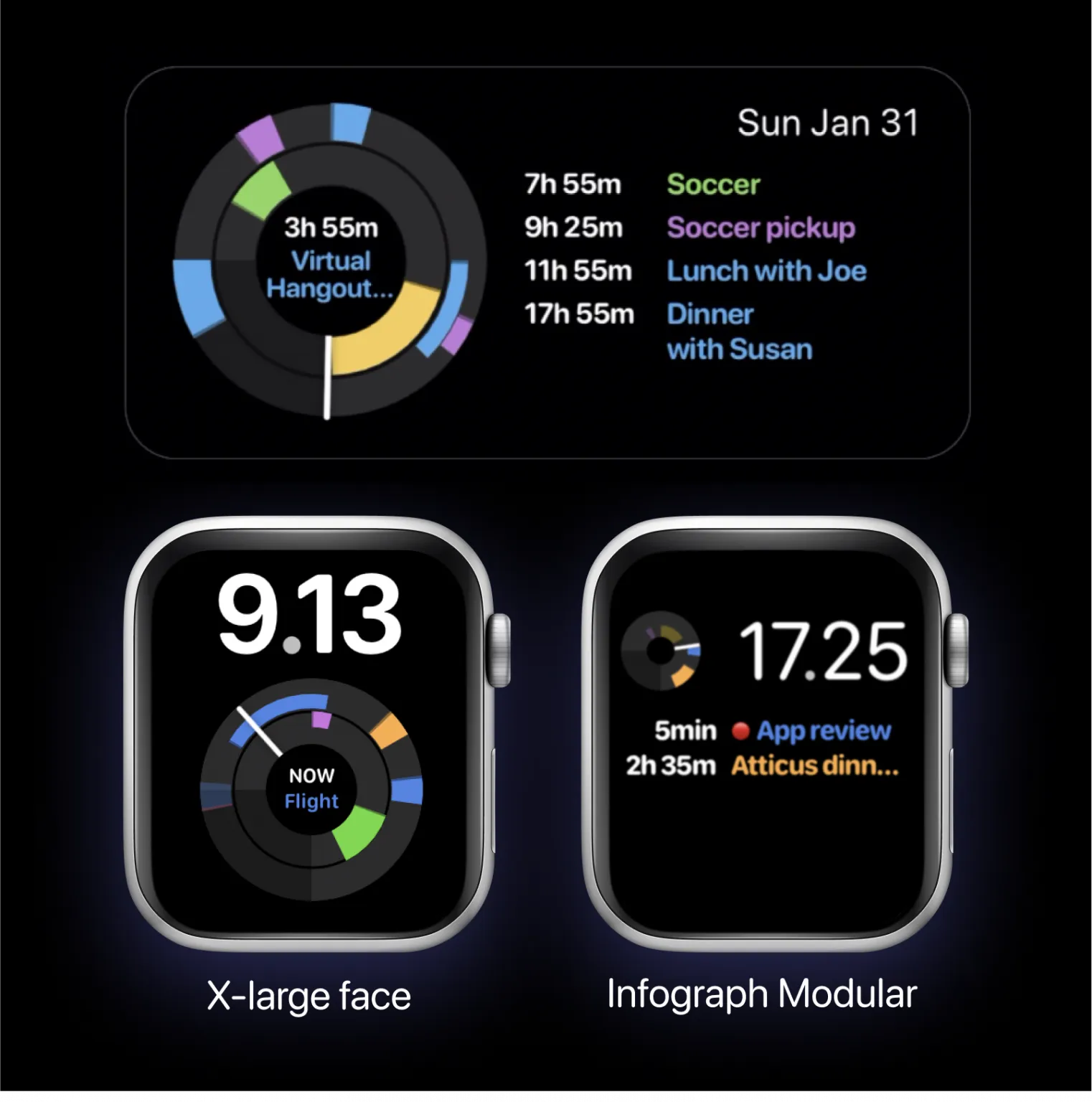 See all of your events on Apple watch