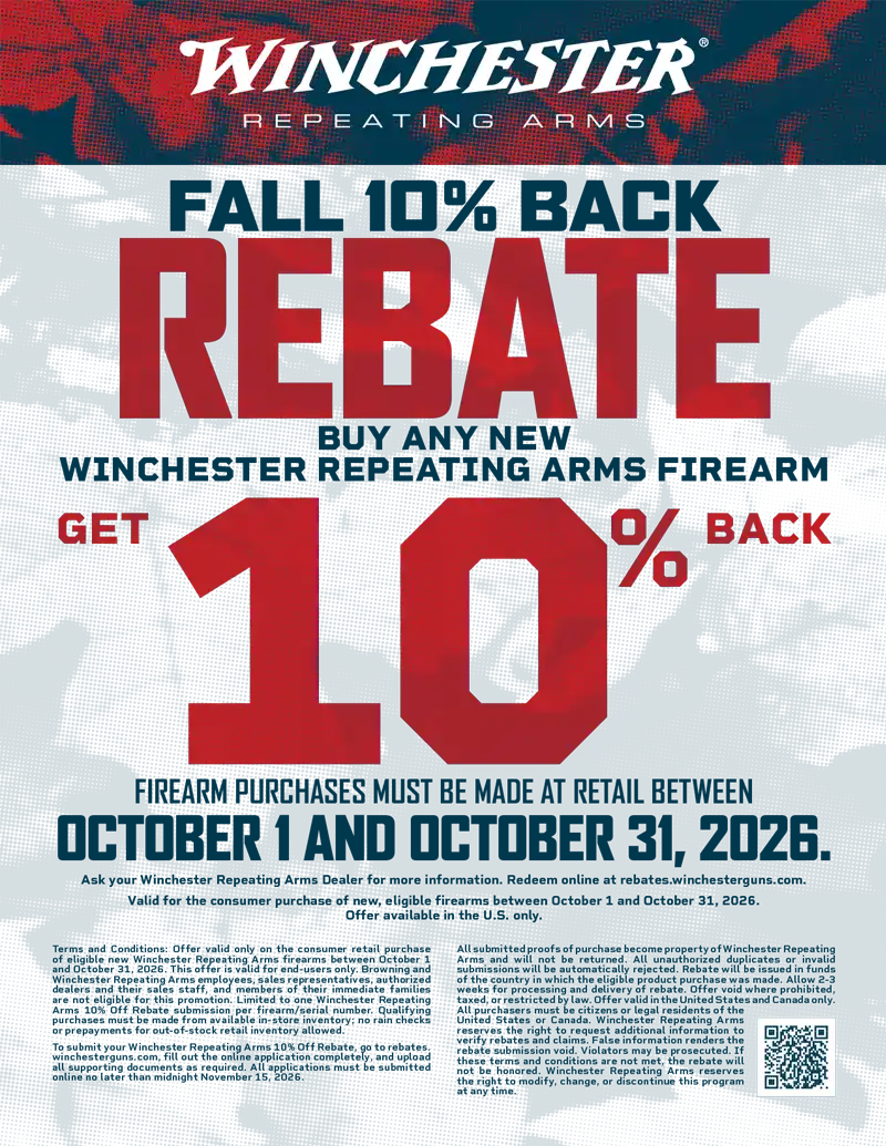 Browning "2026 Tax Refund" rebate offer on gun safes