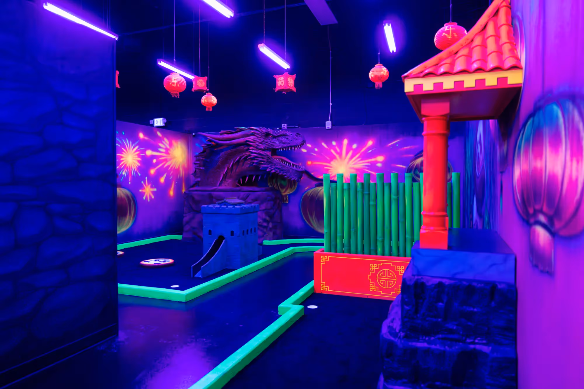 Glow in the Dark Mini Golf at GLO Golf in California
