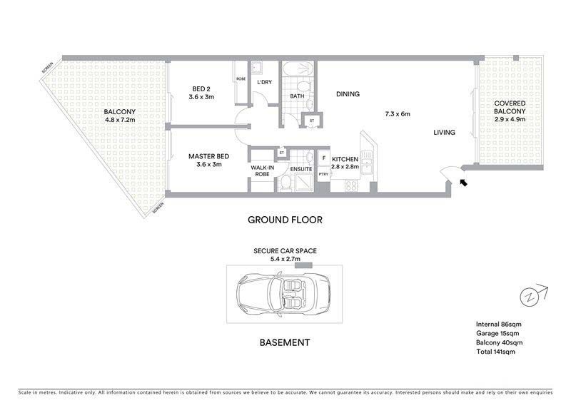 Floor plan for 18/885 David Low way Marcoola, QLD 4564
