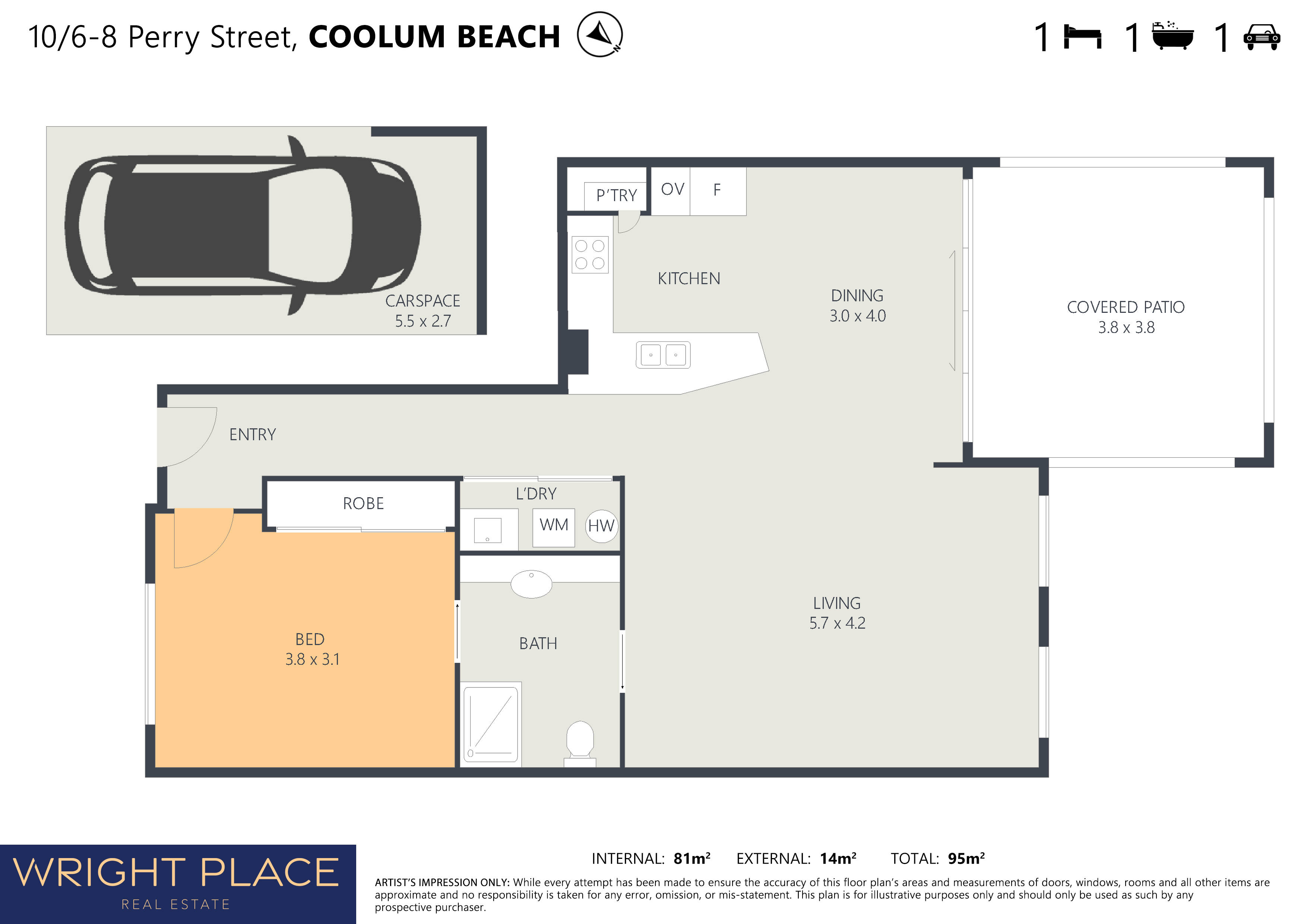 Floor plan for 10/6-8 Perry Street, Coolum QLD 4573