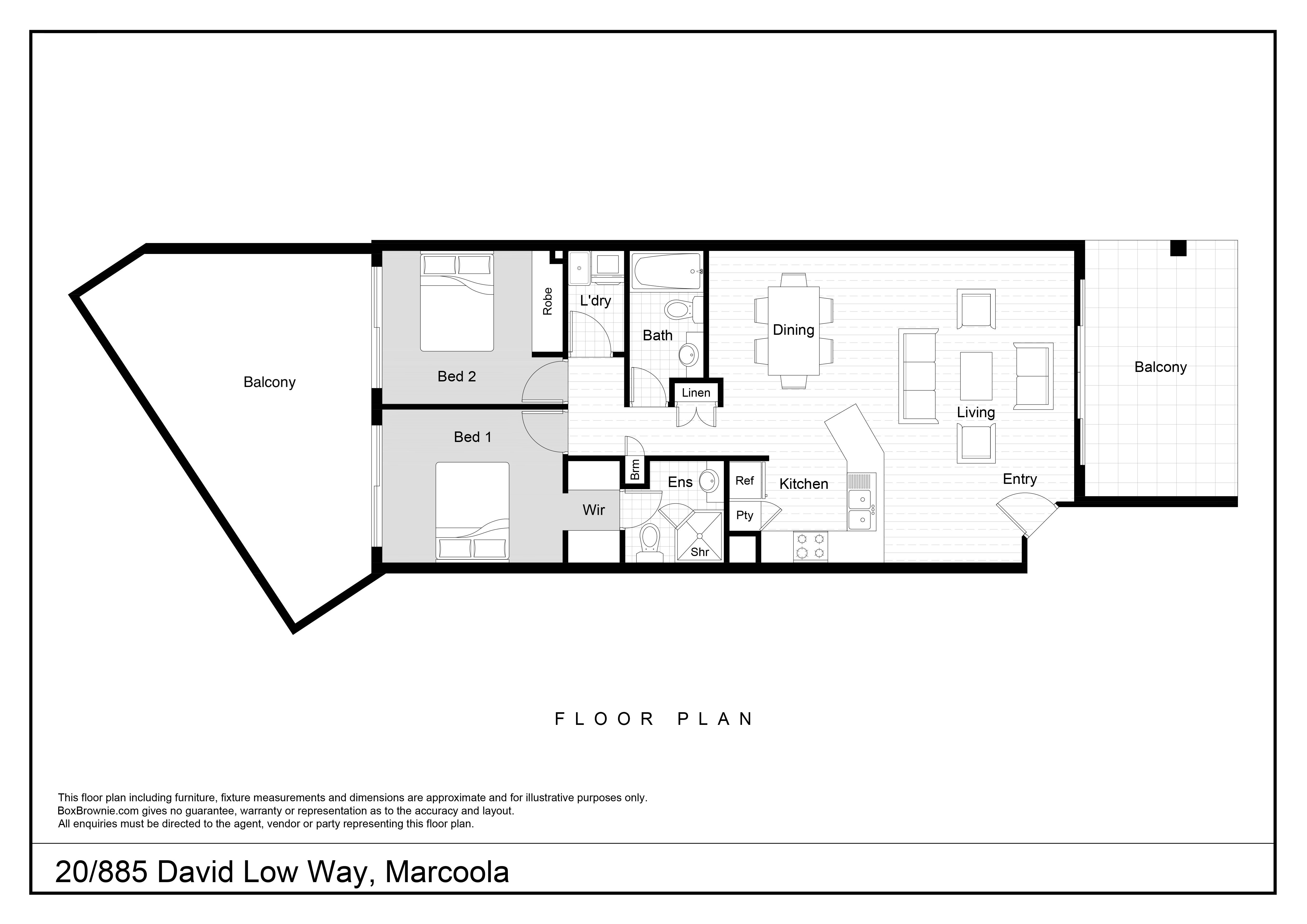 Floor plan for 20/885 David Low way Marcoola, QLD 4564