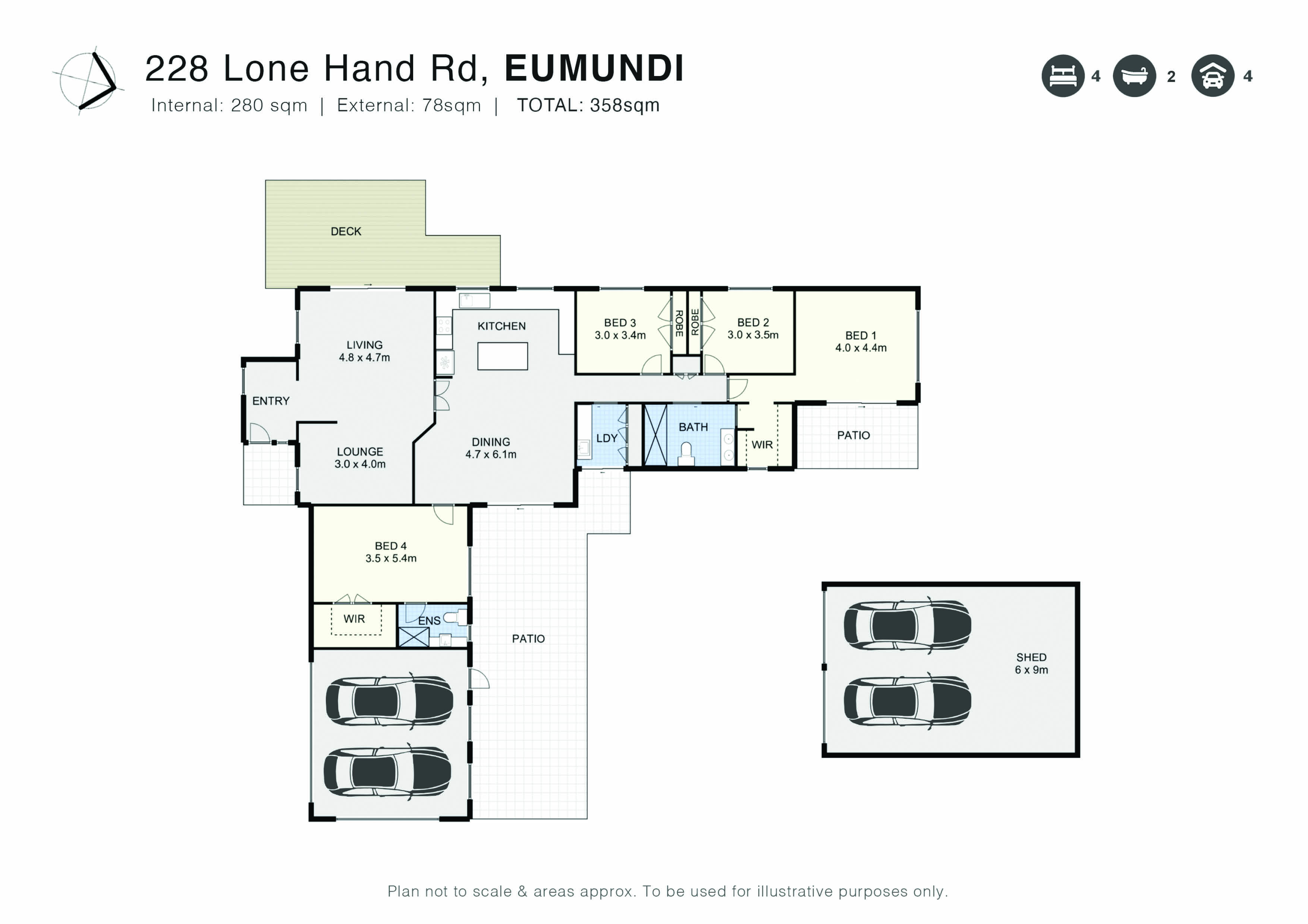Floor plan for 228 Lone Hand Road, Eumundi QLD 4568