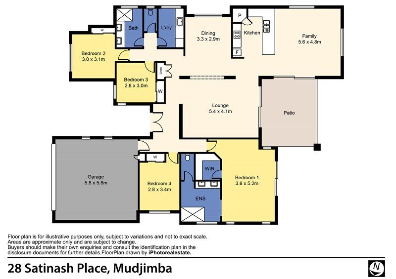 Floor plan for 28 Satinash Place, Mudjimba QLD 4564