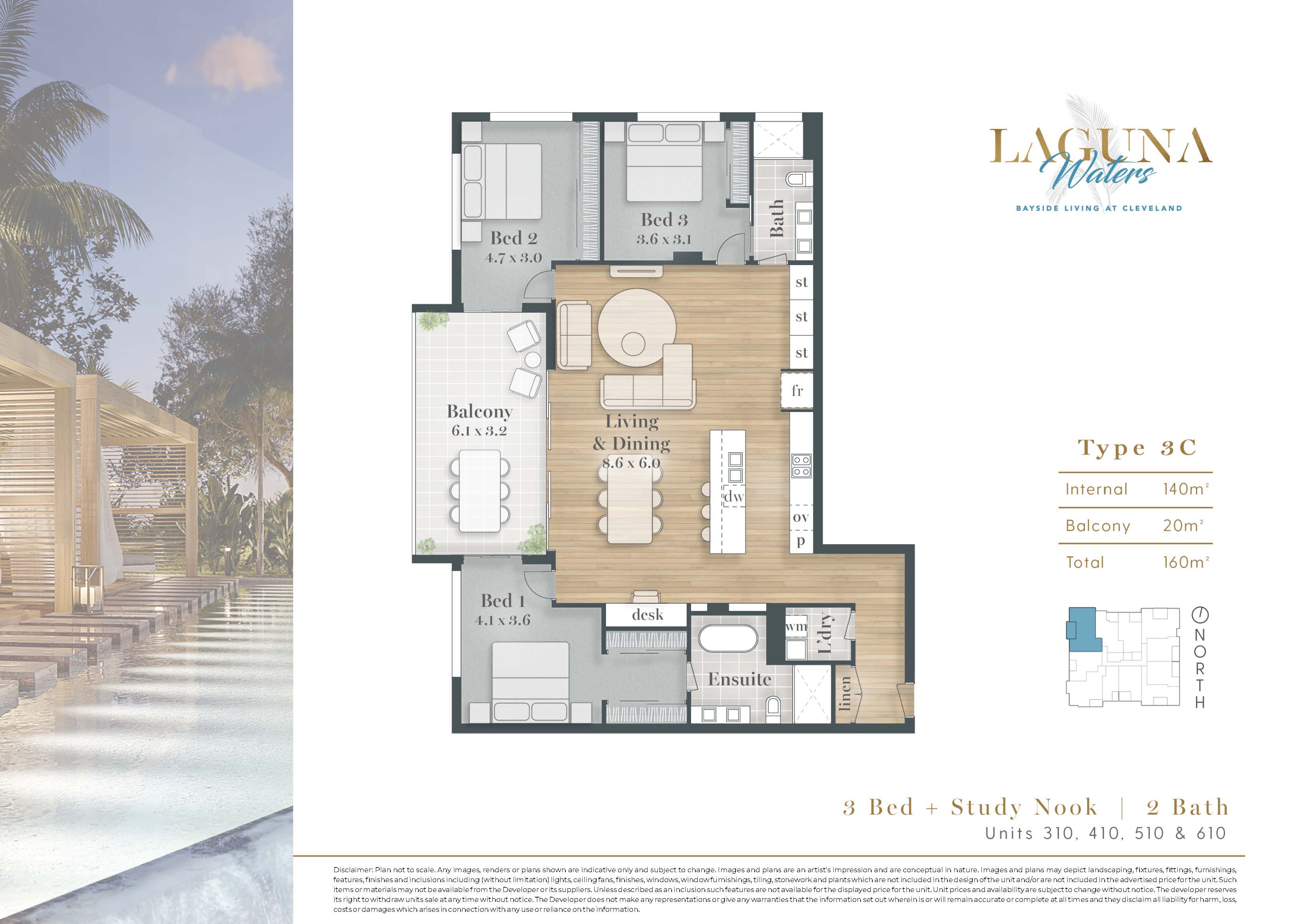Floor plan for 5310 / 221 Bloomfield Street, CLEVELAND QLD 4163