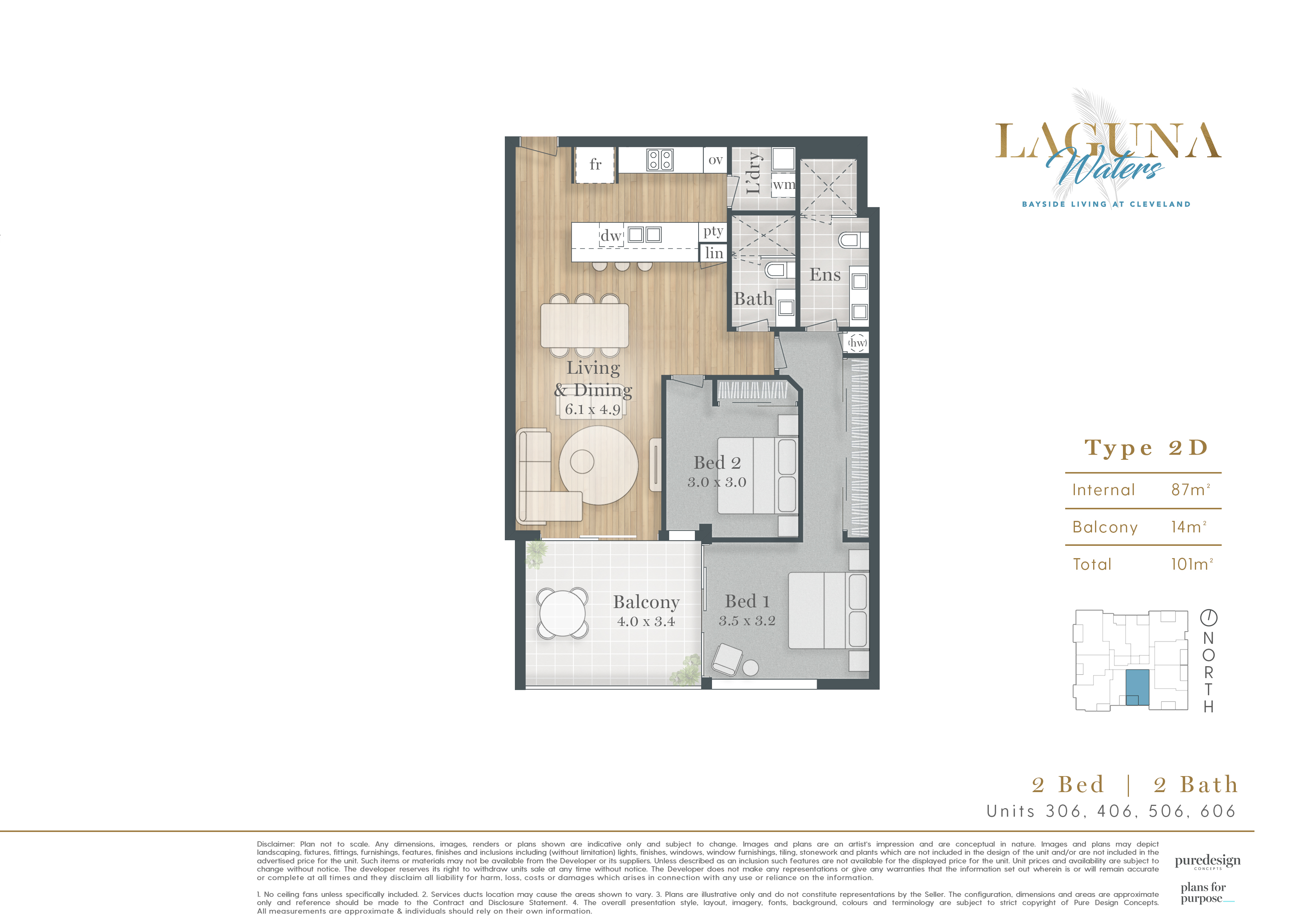 Floor plan for 5606 / 221 Bloomfield Street, CLEVELAND QLD 4163