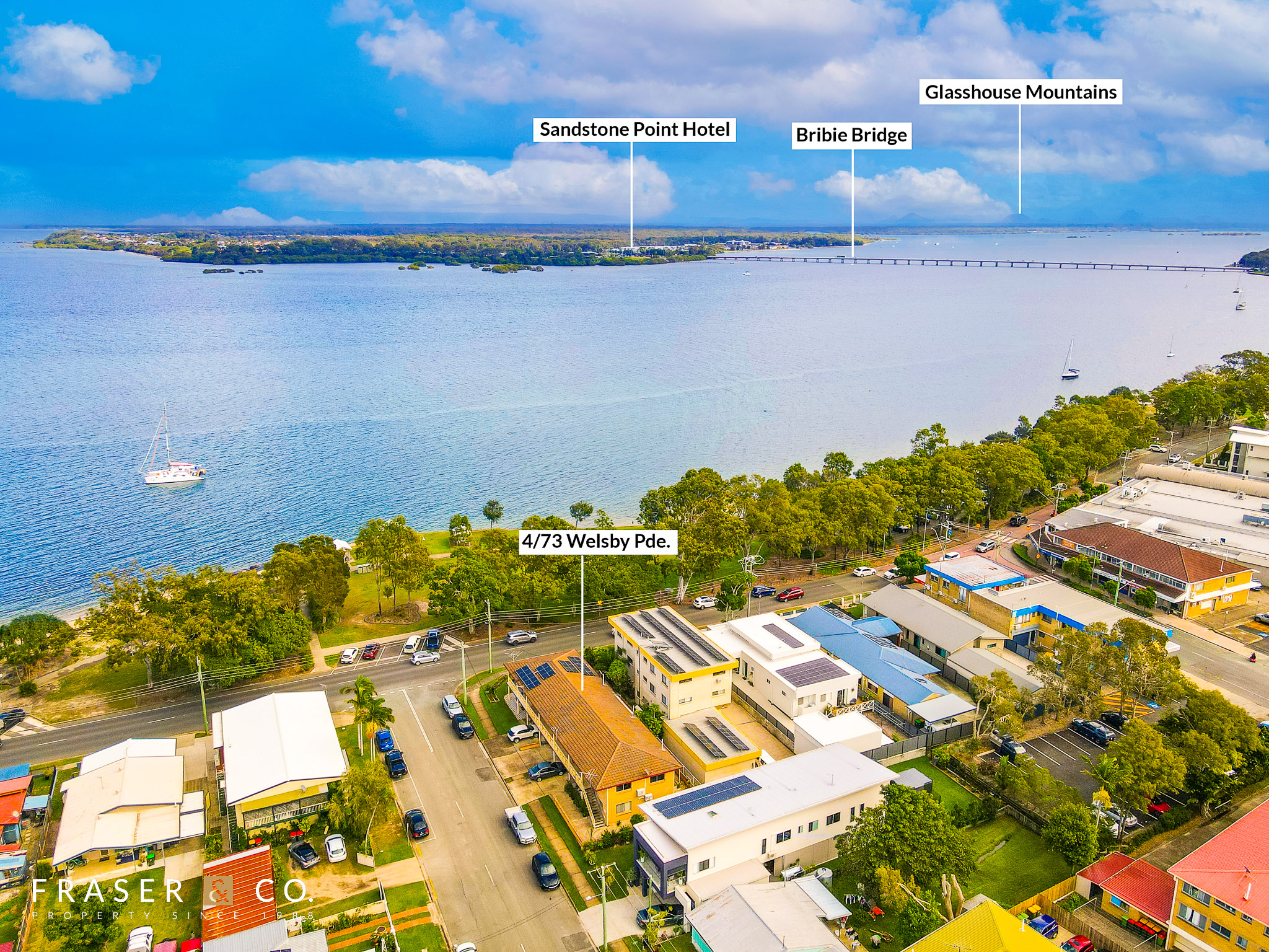 Aerial view of 4 / 73 Welsby Parade, Bongaree QLD 4507