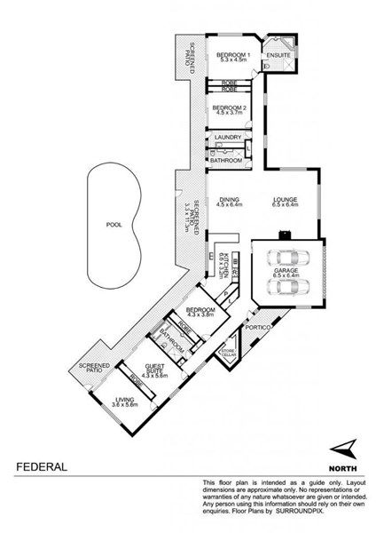 Floor plan for 51 Northmount Road, Federal QLD 4568
