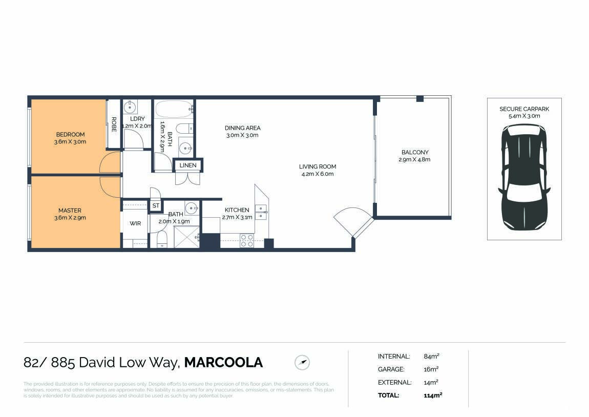 Floor plan for 82/885 David Low way Marcoola, QLD 4564