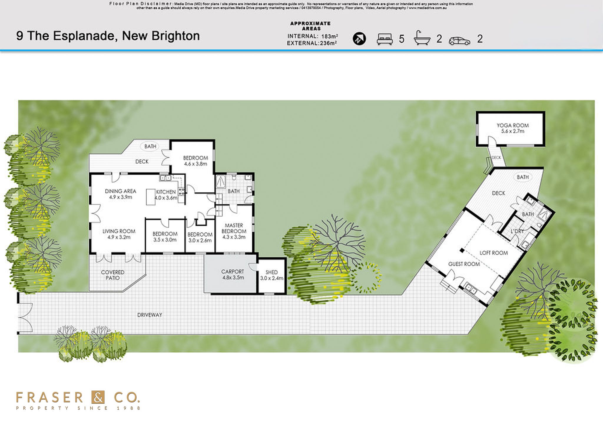 Floor plan for 9 The Esplanade, New Brighton NSW 2483