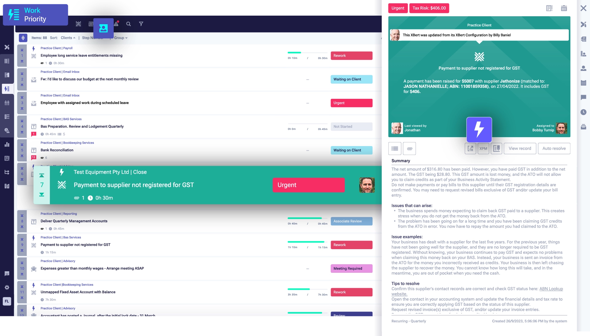 Priority View allows you to quickly see how team members are prioritising their work.